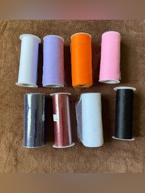 Assorted Tulle Spools - Pink, Orange, Lavender, White, Black, Navy, Wine